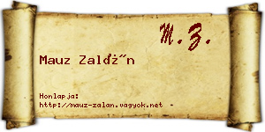 Mauz Zalán névjegykártya