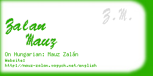 zalan mauz business card